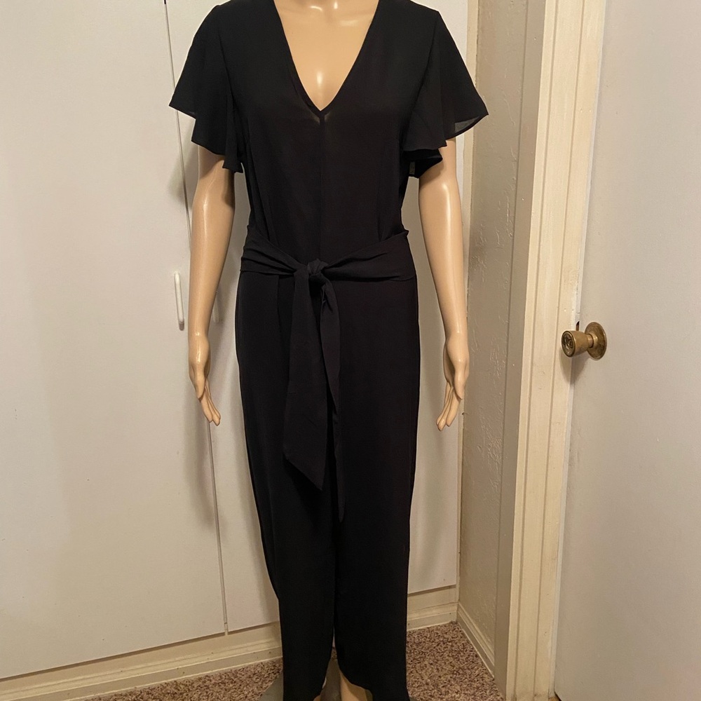 Black Jumpsuit size small short sleeve lightweight